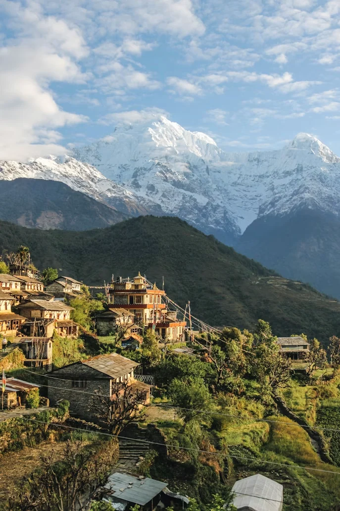 Hill village below the Annapurnas