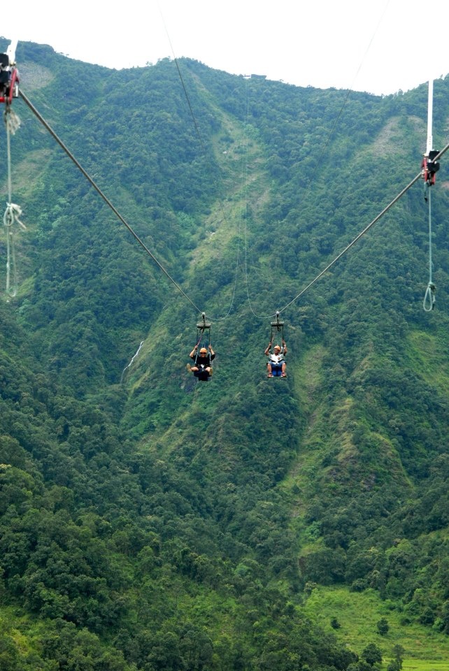 Zipline over the Pokhara valley